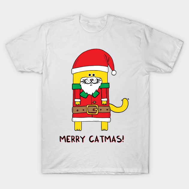 Merry Catmas T-Shirt by adrianserghie